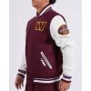 Pro Standard Mens NFL Old English Varsity Jacket(Wine/White)