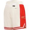 Pro Standard Mens NFL Retro Classics Athletic Short(Eggshell/ Red)