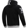 Pro Standard Mens NFL Retro Classics Brushed Back French Terry Pull Over Hoodie(Black/Gray)