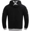 Pro Standard Mens NFL Retro Classics Brushed Back French Terry Pull Over Hoodie(Black/Gray)