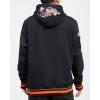 Pro Standard Mens NFL Retro Classics Brushed Back French Terry Pull Over Hoodie(Black/Orange)