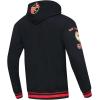 Pro Standard Mens NFL Retro Classics Brushed Back French Terry Pull Over Hoodie(Black/Red/Black)