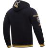 Pro Standard Mens NFL Retro Classics Brushed Back French Terry Pull Over Hoodie(Black/Yellow)