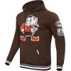Pro Standard Mens NFL Retro Classics Brushed Back French Terry Pull Over Hoodie(Brown)