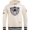 Pro Standard Mens NFL Retro Classics Brushed Back French Terry Pull Over Hoodie(Eggshell/ Black)