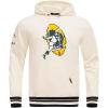 Pro Standard Mens NFL Retro Classics Brushed Back French Terry Pull Over Hoodie(Eggshell/ Black)
