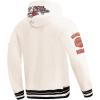 Pro Standard Mens NFL Retro Classics Brushed Back French Terry Pull Over Hoodie(Eggshell/ Black)