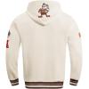 Pro Standard Mens NFL Retro Classics Brushed Back French Terry Pull Over Hoodie(Eggshell/ Brown)
