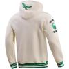 Pro Standard Mens NFL Retro Classics Brushed Back French Terry Pull Over Hoodie(Eggshell/ Kelly Green)