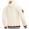 Pro Standard Mens NFL Retro Classics Brushed Back French Terry Pull Over Hoodie(Eggshell/ Midnight Navy)