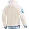 Pro Standard Mens NFL Retro Classics Brushed Back French Terry Pull Over Hoodie(Eggshell/ University Blue)