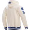 Pro Standard Mens NFL Retro Classics Brushed Back French Terry Pull Over Hoodie(Eggshell/Dodger Blue)