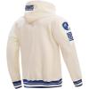 Pro Standard Mens NFL Retro Classics Brushed Back French Terry Pull Over Hoodie(Eggshell/Dodger Blue)