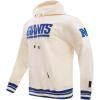 Pro Standard Mens NFL Retro Classics Brushed Back French Terry Pull Over Hoodie(Eggshell/Dodger Blue)