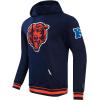 Pro Standard Mens NFL Retro Classics Brushed Back French Terry Pull Over Hoodie(Midnight Navy/Orange/Midnight Navy)