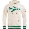 Pro Standard Mens NFL Retro Classics Brushed Back French Terry Pull Over Hoodie(Off-white)