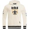 Pro Standard Mens NFL Retro Classics Brushed Back French Terry Pull Over Hoodie(Off-white)