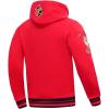 Pro Standard Mens NFL Retro Classics Brushed Back French Terry Pull Over Hoodie(Red/Black)