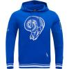 Pro Standard Mens NFL Retro Classics Brushed Back French Terry Pull Over Hoodie(Royal Blue)
