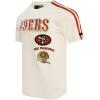 Pro Standard Mens NFL Retro Classics Taping Tee(Eggshell/ Red)