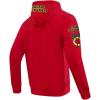 Pro Standard Mens NHL Classic Chenille Full Zip Hoodie(Red)