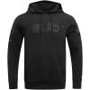 Pro Standard Mens NHL Classic Chenille Pull Over Hoodie(Triple Black)