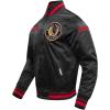 Pro Standard Mens NHL Retro Classics Satin Jacket(Black/Red/Black)