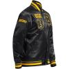 Pro Standard Mens NHL Retro Classics Satin Jacket(Black/Yellow)