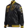 Pro Standard Mens NHL Retro Classics Satin Jacket(Black/Yellow)