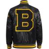 Pro Standard Mens NHL Retro Classics Satin Jacket(Black/Yellow)