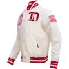 Pro Standard Mens NHL Retro Classics Satin Jacket(Eggshell/ Red)