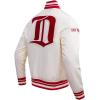 Pro Standard Mens NHL Retro Classics Satin Jacket(Eggshell/ Red)