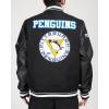 Pro Standard Mens NHL Retro Classics Varsity Jacket(Black)