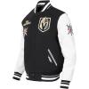 Pro Standard Mens NHL Retro Classics Varsity Jacket(Black/White)