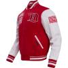 Pro Standard Mens NHL Retro Classics Varsity Jacket(Red/White)
