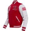 Pro Standard Mens NHL Retro Classics Varsity Jacket(Red/White)