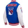 Pro Standard Mens NHL Retro Classics Varsity Jacket(Royal Blue/Red)