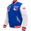 Pro Standard Mens NHL Retro Classics Varsity Jacket(Royal Blue/Red)