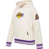 Pro Standard NBA boys Big Boys Nba Retro Classics Fleece Pull Over Hoodie(Eggshell/ Purple)