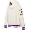 Pro Standard NBA boys Big Boys Nba Retro Classics Fleece Pull Over Hoodie(Eggshell/ Purple)