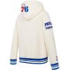 Pro Standard NBA boys Big Boys Nba Retro Classics Fleece Pull Over Hoodie(Eggshell/Royal Blue)