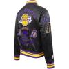 Pro Standard Womens NBA Old English Satin Jacket(Black/Purple)