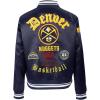 Pro Standard Womens NBA Old English Satin Jacket(Midnight Navy)