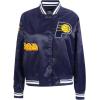 Pro Standard Womens NBA Old English Satin Jacket(Midnight Navy)