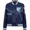 Pro Standard Womens NBA Old English Satin Jacket(Midnight Navy)