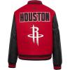 Pro Standard Womens NBA Retro Classics Varsity Jacket(Red/Black)