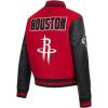 Pro Standard Womens NBA Retro Classics Varsity Jacket(Red/Black)