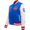 Pro Standard Womens NBA Retro Classics Varsity Jacket(Royal Blue/Red)