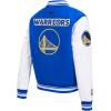 Pro Standard Womens NBA Retro Classics Varsity Jacket(Royal Blue/White)