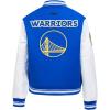 Pro Standard Womens NBA Retro Classics Varsity Jacket(Royal Blue/White)